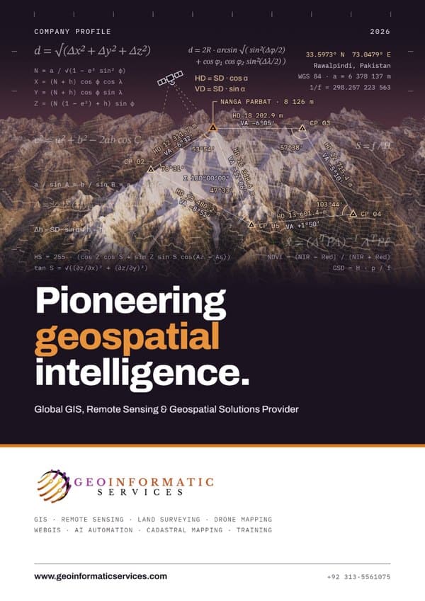 Cover of the Geoinformatic Services company profile